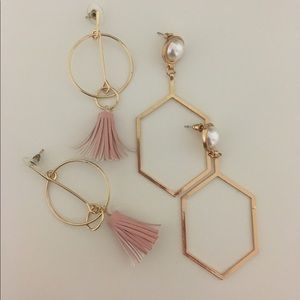 Trendy statement earrings